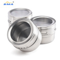 Custom Canister Can Pot Metal Magnet Set Box Stainless Steel Magnetic Tin Containers Spice Jar Kitchenware